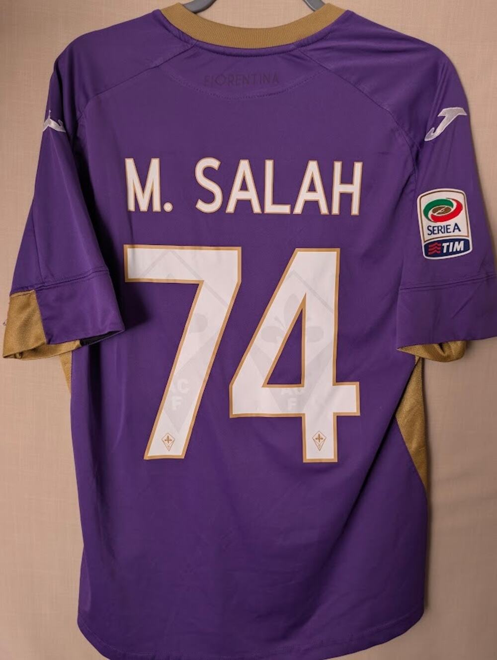 Fiorentina 2014-15 Mohamed Salah Jersey Mens Large Serie A Patched